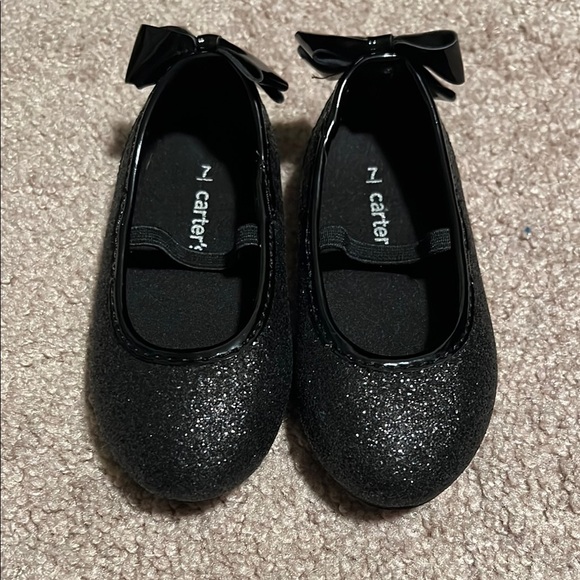 Carter's Black Dress Shoes with Decorative Bows - Picture 2 of 3